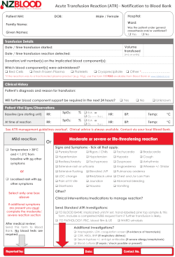 click to download the Acute Transfusion Reaction (ATR) Notification Formm