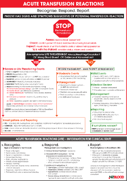 click to download the First Response Algorithm for the Management of Acute Transfusion Reactions (ATR)