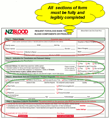 bay of plenty dhb blood resource blood form