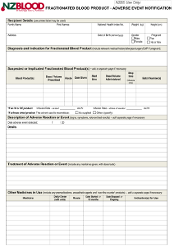 click to download the Form for reporting reactions to fractionated products click to download the Form for reporting reactions to fractionated products