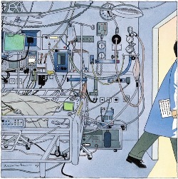 Drawing of an ICU